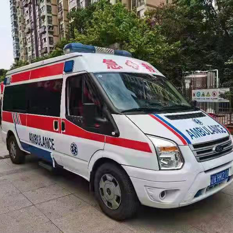 竹山长途救护车护送病人返乡